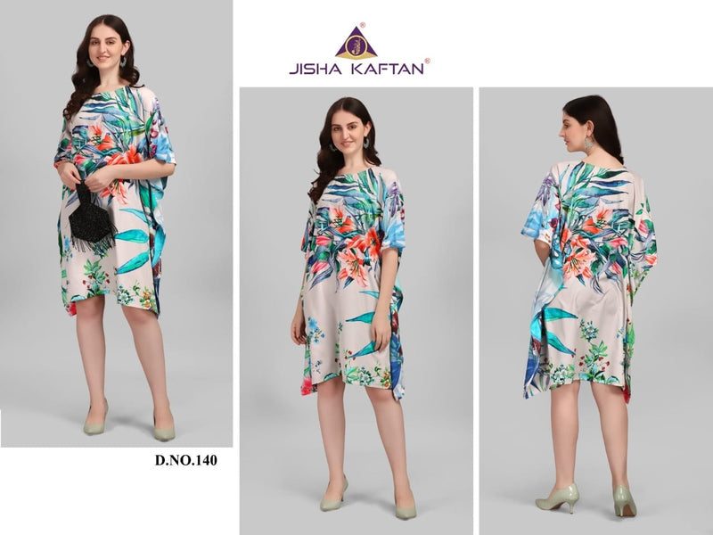 Jelite Jisha Kurti Kaftan Vol 5 Polyester Crepe Digital Print Party Wear Kaftan Kurtis
