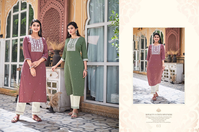 Kurti Times Elegant Viscose Fancy Embroidered Party Wear Kurtis With Bottom