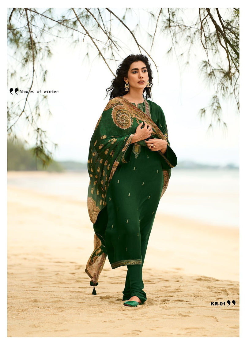 Varsha Kyrah Silk With Heavy Embroidery Work Stylish Designer Casual Wear Salwar Kameez