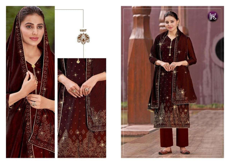 Kala Fashion Diamond Velvet With Sarwoki Work Fancy Salwar Suit