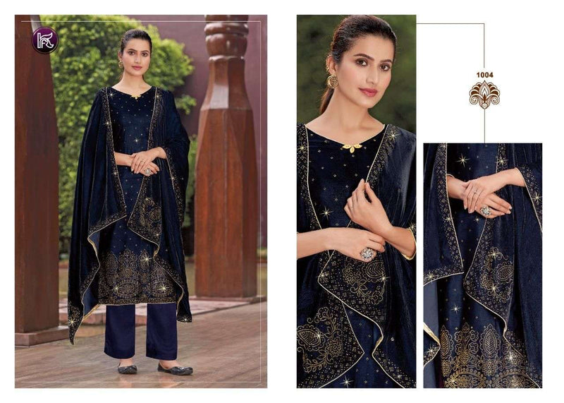 Kala Fashion Diamond Velvet With Sarwoki Work Fancy Salwar Suit