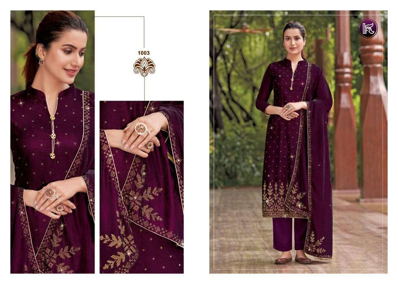 Kala Fashion Diamond Velvet With Sarwoki Work Fancy Salwar Suit