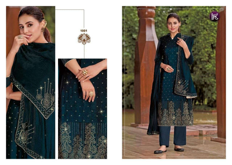 Kala Fashion Diamond Velvet With Sarwoki Work Fancy Salwar Suit