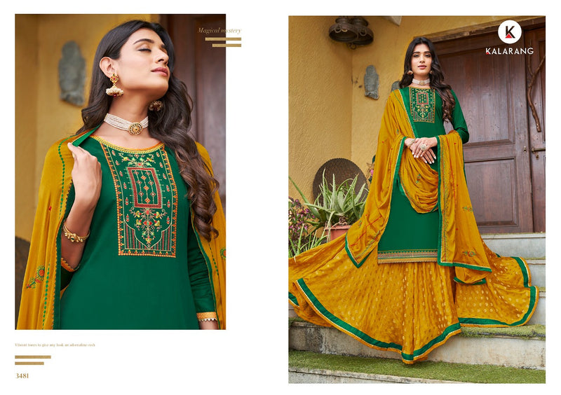 Kalarang Fashion Black Berry Vol 6 Jam Silk Cotton With Embroidered Work Salwar Suit