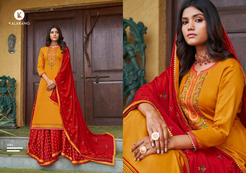 Kalarang Fashion Black Berry Vol 6 Jam Silk Cotton With Embroidered Work Salwar Suit