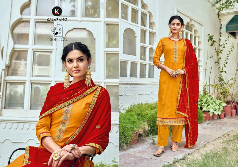 Kalarang Fashion Tanisha Jam Silk Cotton Embroidery Work