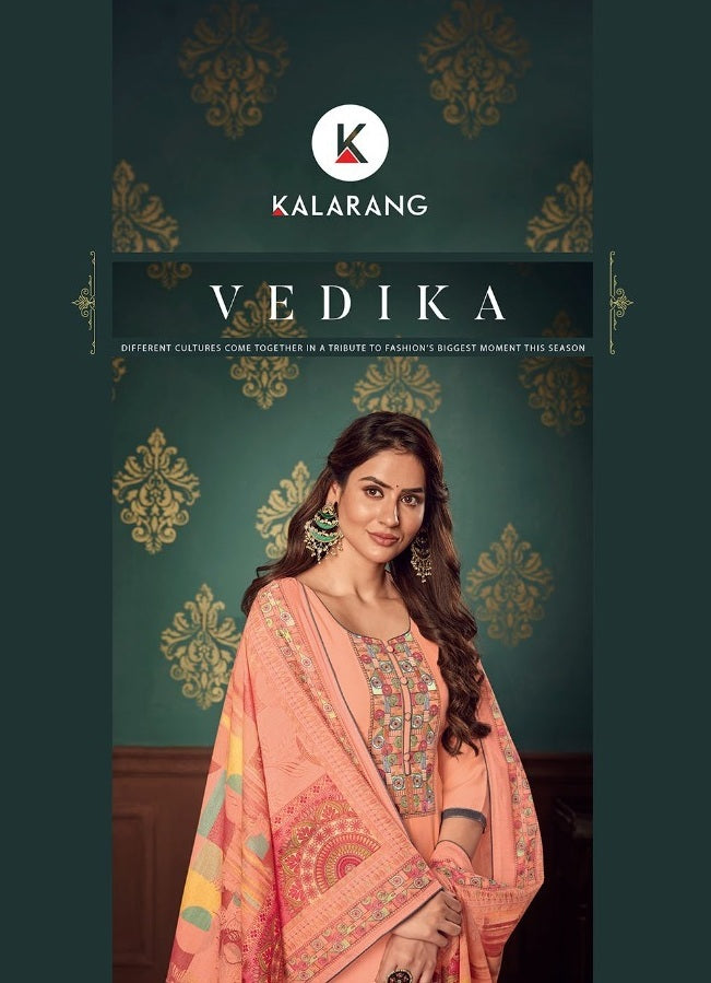 Kalarang Fashion Vedika Maslin With Fancy Work Salwar Suit
