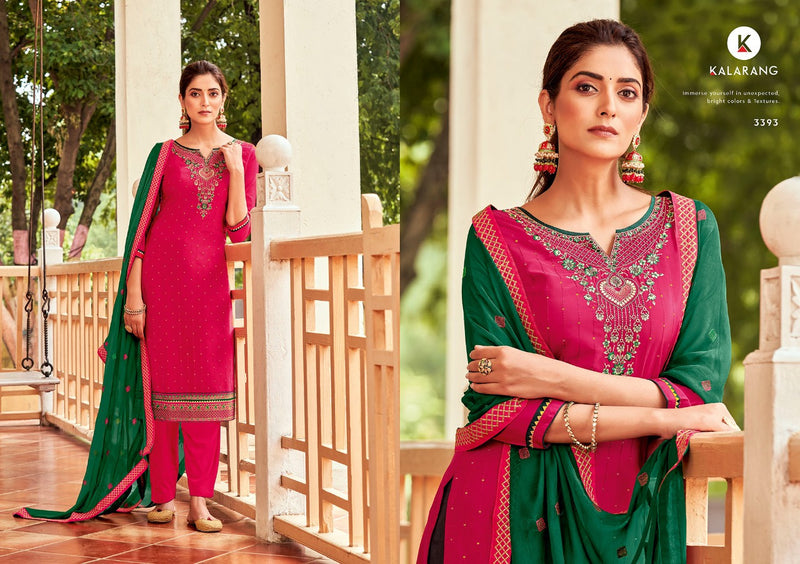 Kalarang Fashion Venery Crep Silk Embroidered Sequence Work Designer Salwar Suit