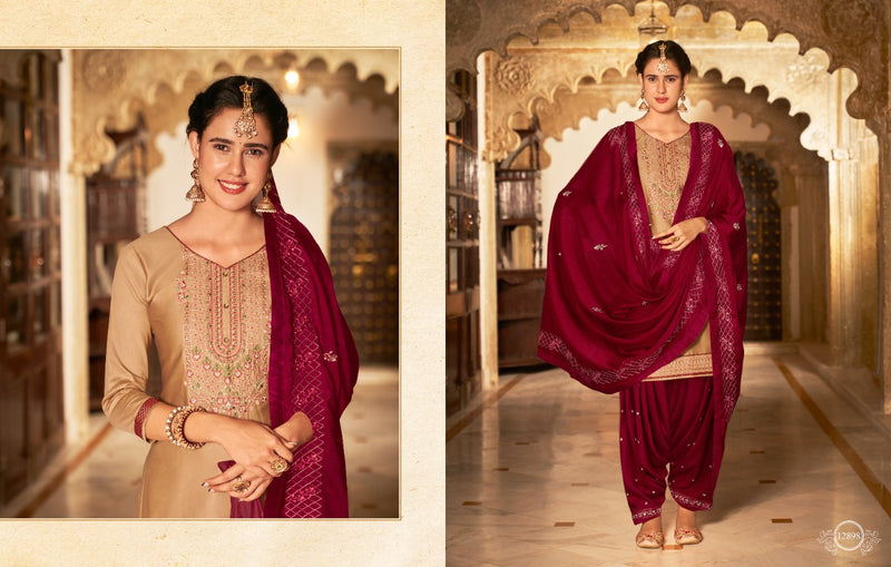 Kalaroop Fashion Of Patiyala Vol 32 Jam Silk Cotton Fancy Work Kurti Collection