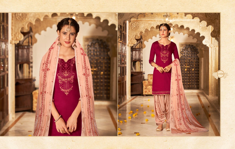 Kalaroop Fashion Of Patiyala Vol 32 Jam Silk Cotton Fancy Work Kurti Collection
