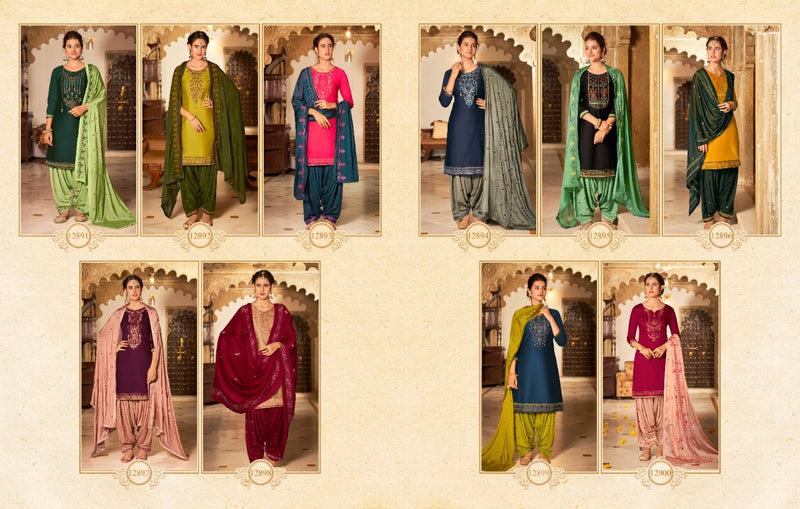 Kalaroop Fashion Of Patiyala Vol 32 Jam Silk Cotton Fancy Work Kurti Collection