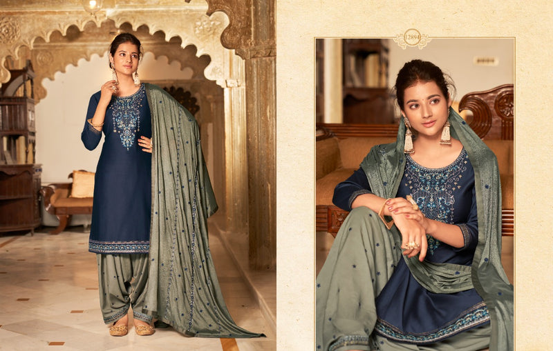 Kalaroop Fashion Of Patiyala Vol 32 Jam Silk Cotton Fancy Work Kurti Collection