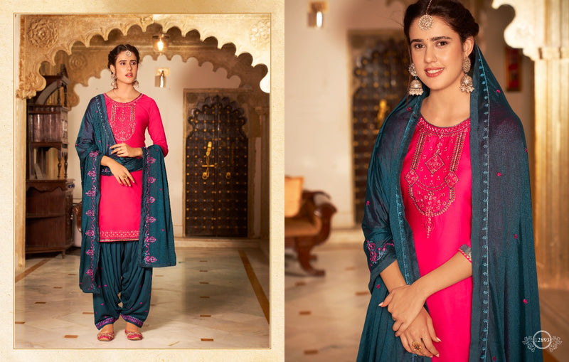 Kalaroop Fashion Of Patiyala Vol 32 Jam Silk Cotton Fancy Work Kurti Collection