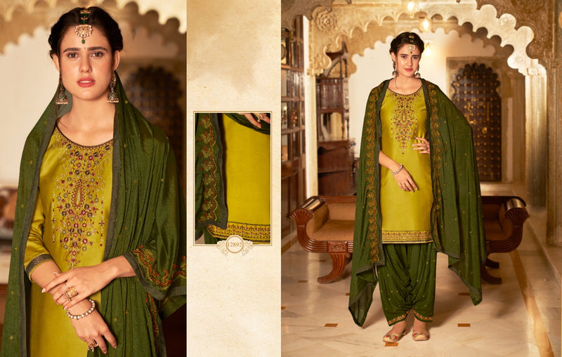 Kalaroop Fashion Of Patiyala Vol 32 Jam Silk Cotton Fancy Work Kurti Collection