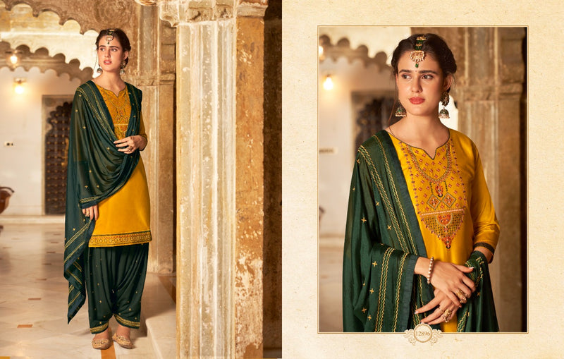 Kalaroop Fashion Of Patiyala Vol 32 Jam Silk Cotton Fancy Work Kurti Collection
