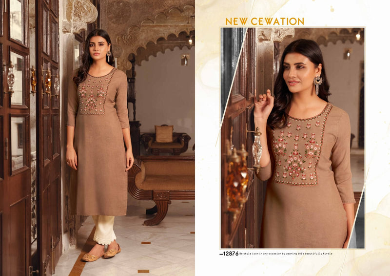 Kalaroop Kajree Fashion Lily Vol 21 Fancy Rayon Embroidered Work Kurtis