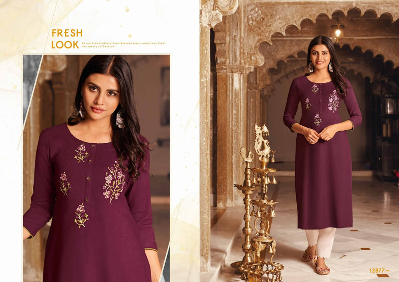Kalaroop Kajree Fashion Lily Vol 21 Fancy Rayon Embroidered Work Kurtis