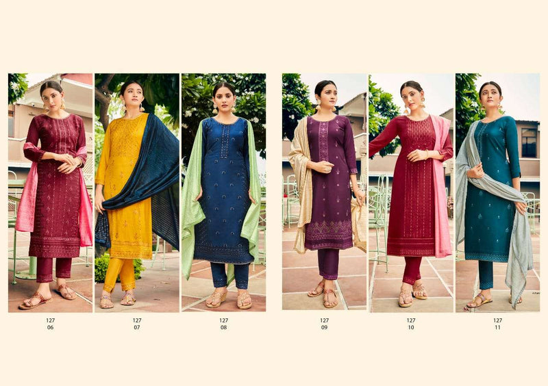 Kalaroop Kivi Princess Vol 2 Lining Silk With Embroidery Work Kurti