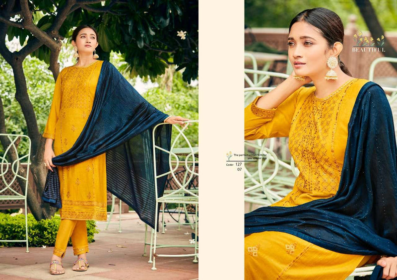 Kalaroop Kivi Princess Vol 2 Lining Silk With Embroidery Work Kurti