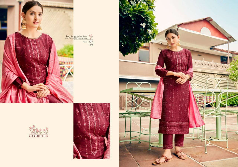 Kalaroop Kivi Princess Vol 2 Lining Silk With Embroidery Work Kurti