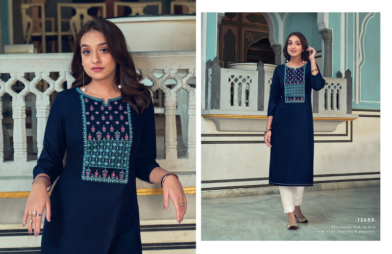 Kalaroop Lily Vol 20 Heavt Fancy Embroidered Kurti Collection