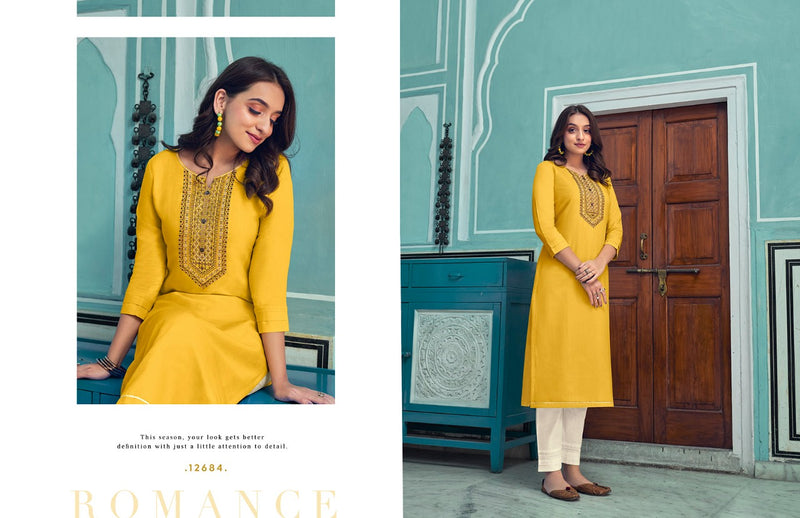 Kalaroop Lily Vol 20 Heavt Fancy Embroidered Kurti Collection