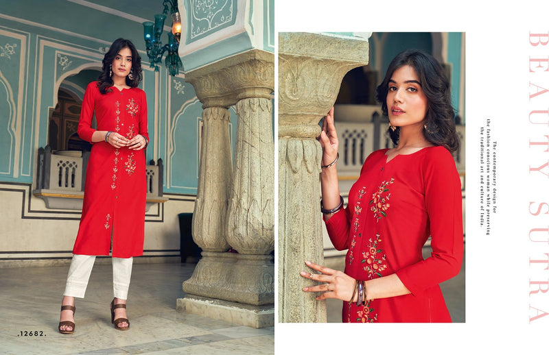 Kalaroop Lily Vol 20 Heavt Fancy Embroidered Kurti Collection