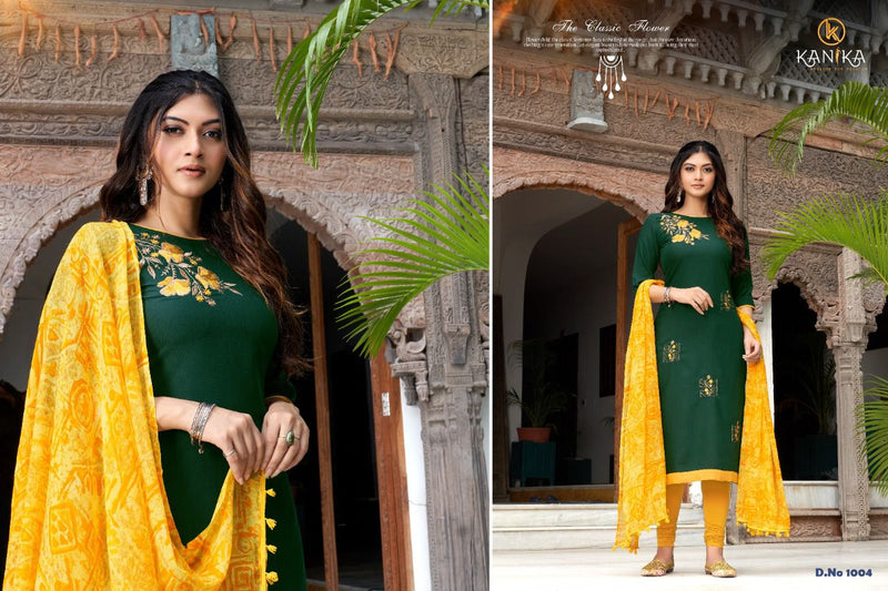 Kanika Zombie Viscose Nylon Slub With Embroidery Work Kurti