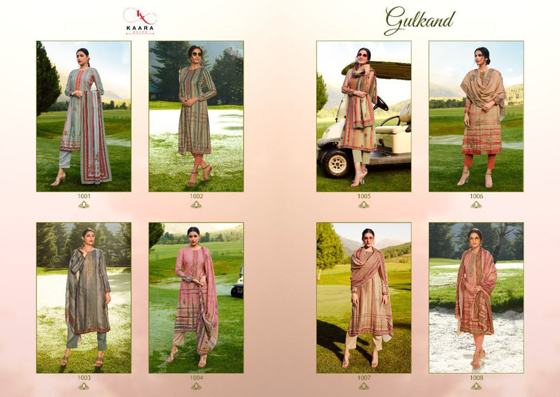 Kara Gulkand Pashmina Print With Embroidery Work Suit