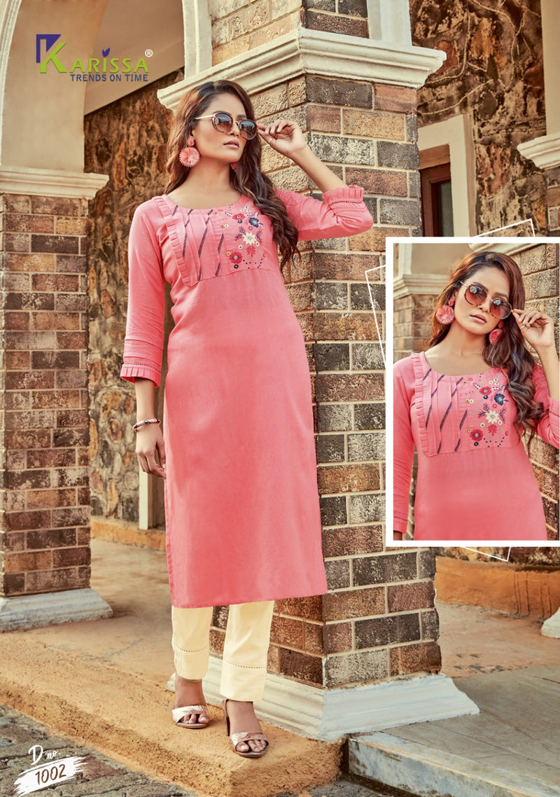 Karissa Aarzoo Rayon Flex Puremium Kurti Collection