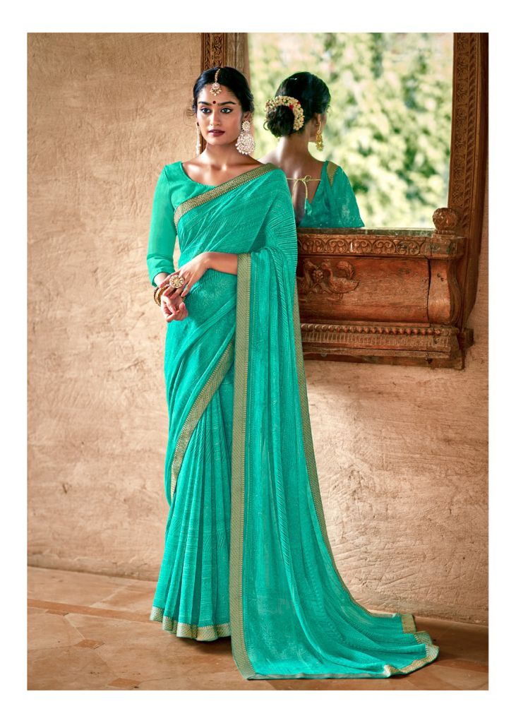 Kashvi Creation Aakarshan Georgette With Zari Print Fancy Saree