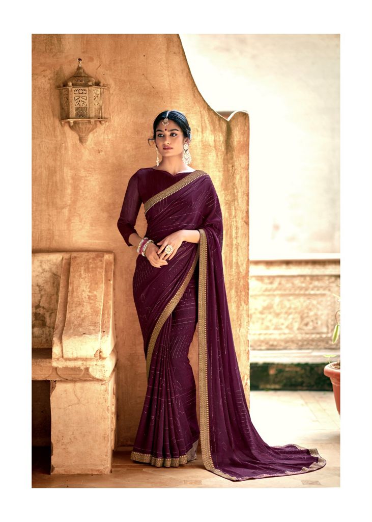 Kashvi Creation Aakarshan Georgette With Zari Print Fancy Saree