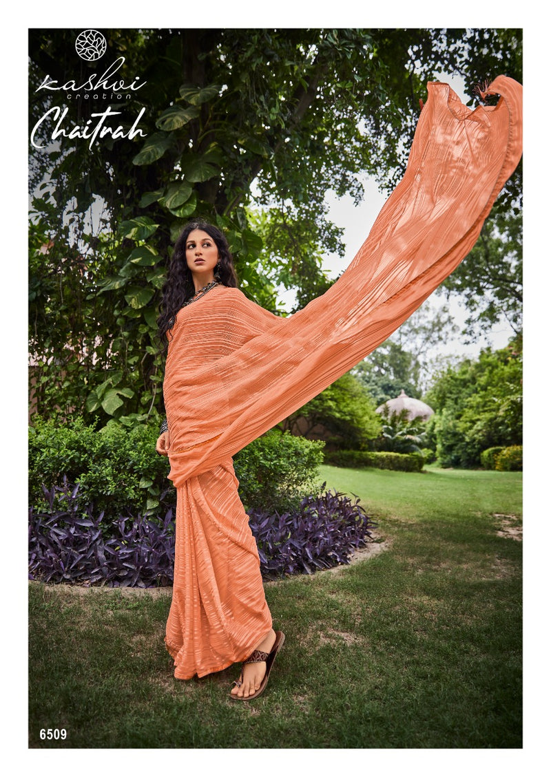 Kashvi Creation Launch By Chaitrah Weightless Zari Patta Exclusive Designer Wedding Wear Fancy Sarees