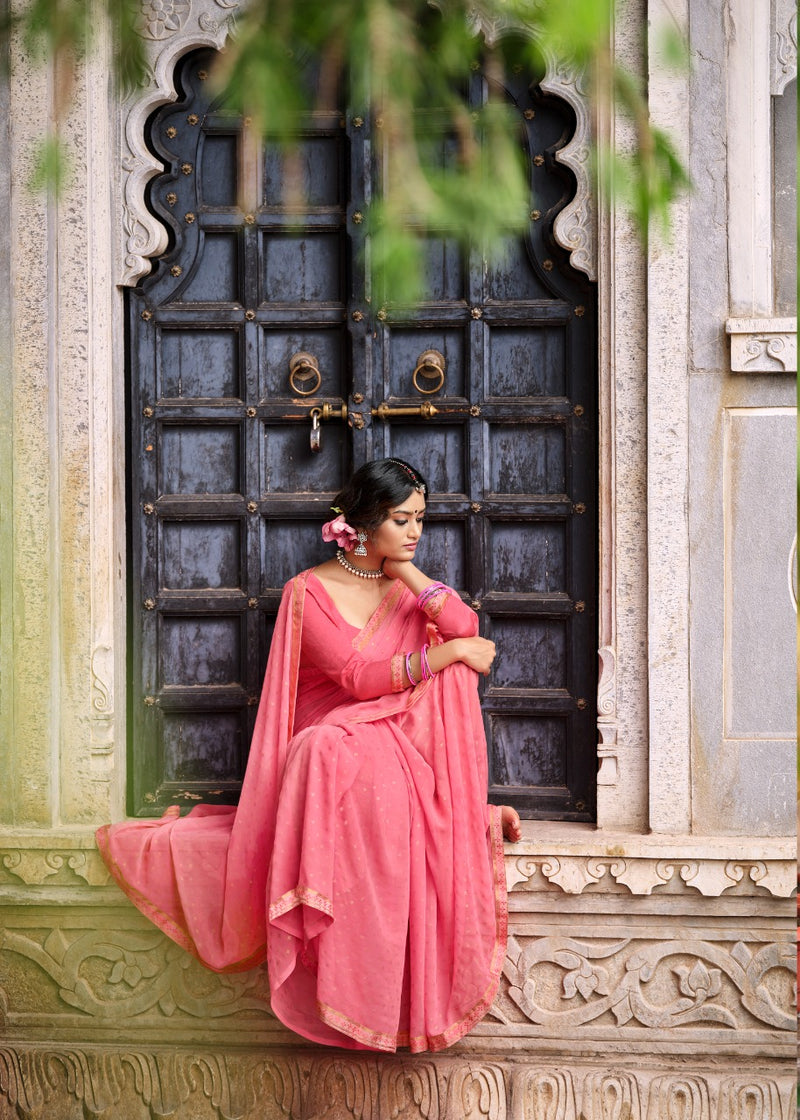 Kashvi Creation Launch By Mitasha Georgette With Exclusive Printed Designs Heavy Look Regular Wear Sarees