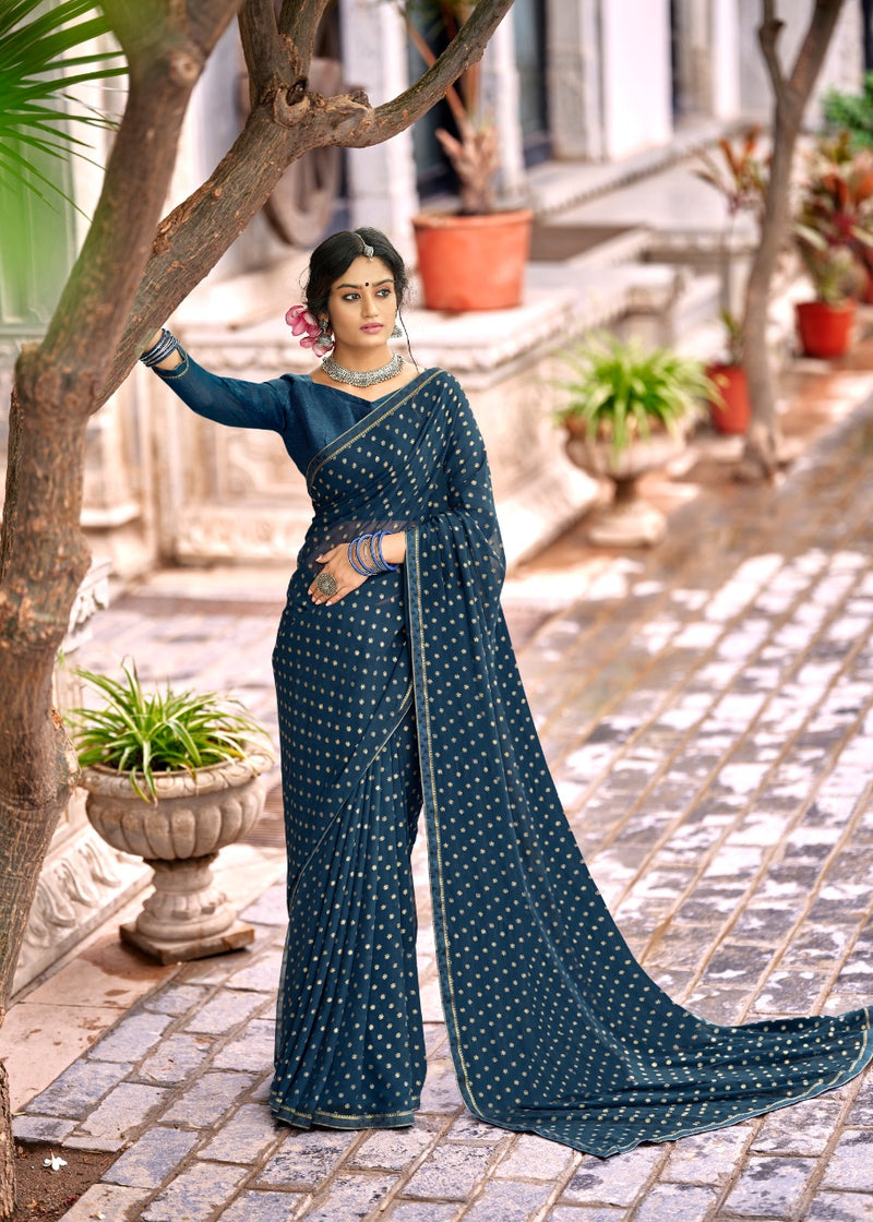 Kashvi Creation Launch By Mitasha Georgette With Exclusive Printed Designs Heavy Look Regular Wear Sarees