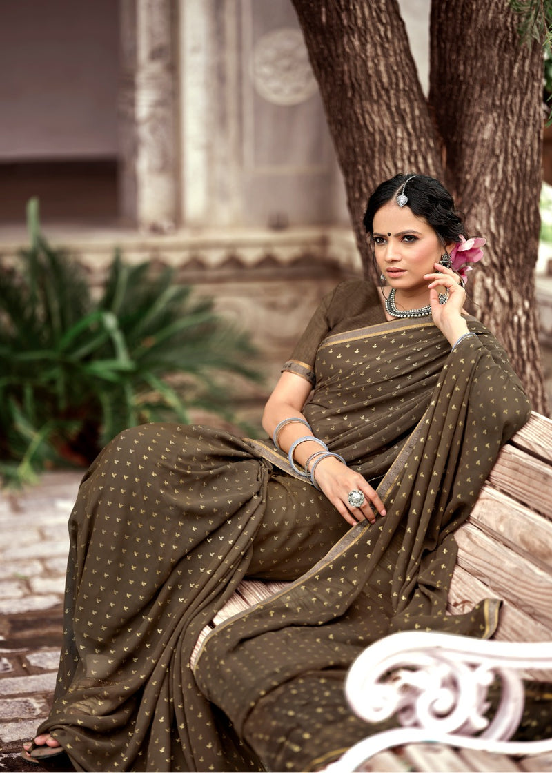 Kashvi Creation Launch By Mitasha Georgette With Exclusive Printed Designs Heavy Look Regular Wear Sarees