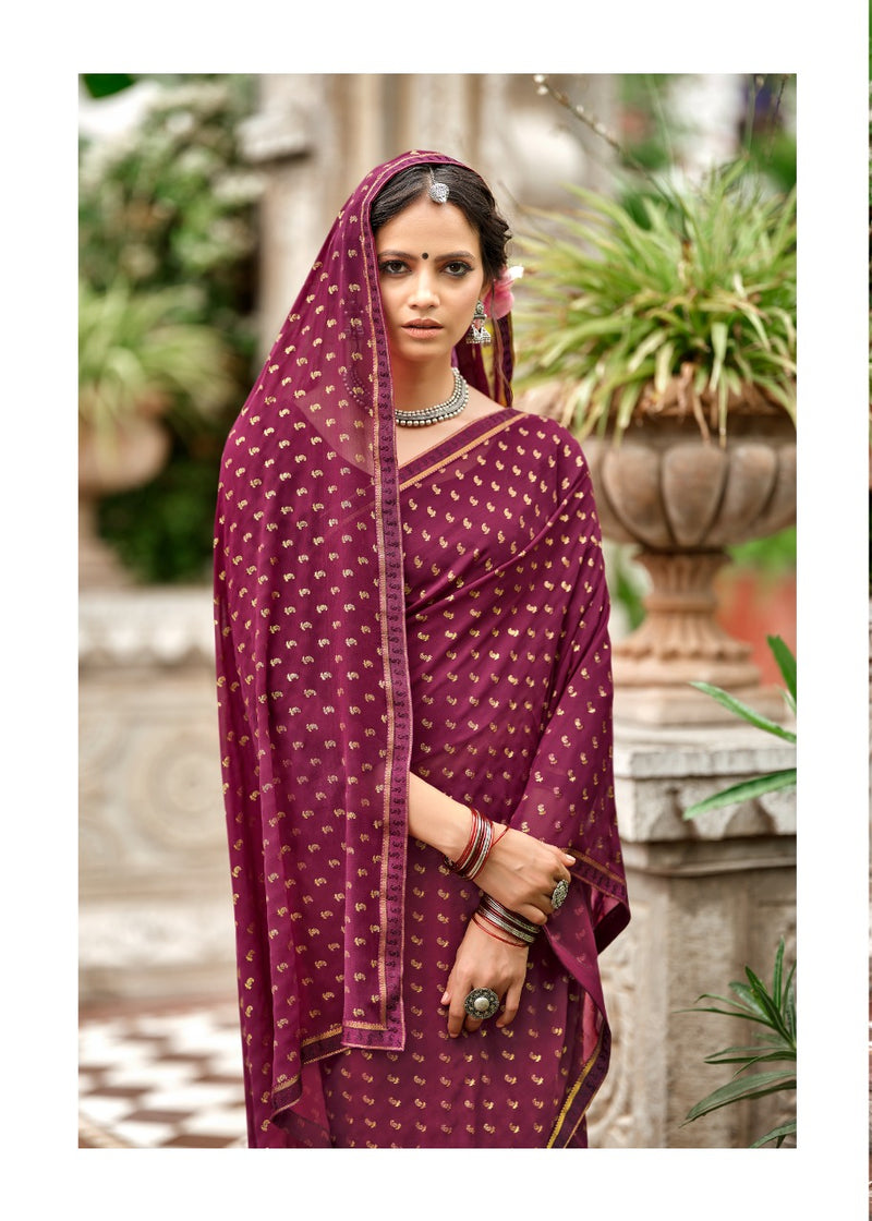 Kashvi Creation Launch By Mitasha Georgette With Exclusive Printed Designs Heavy Look Regular Wear Sarees