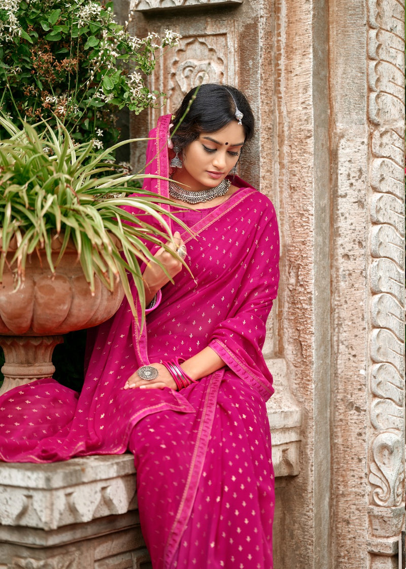 Kashvi Creation Launch By Mitasha Georgette With Exclusive Printed Designs Heavy Look Regular Wear Sarees