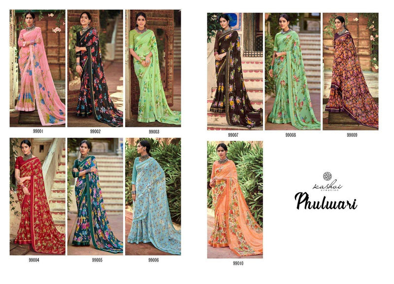 Kashvi Creation Phulwari Weightless With Fancy Border Printed Designer Sarees