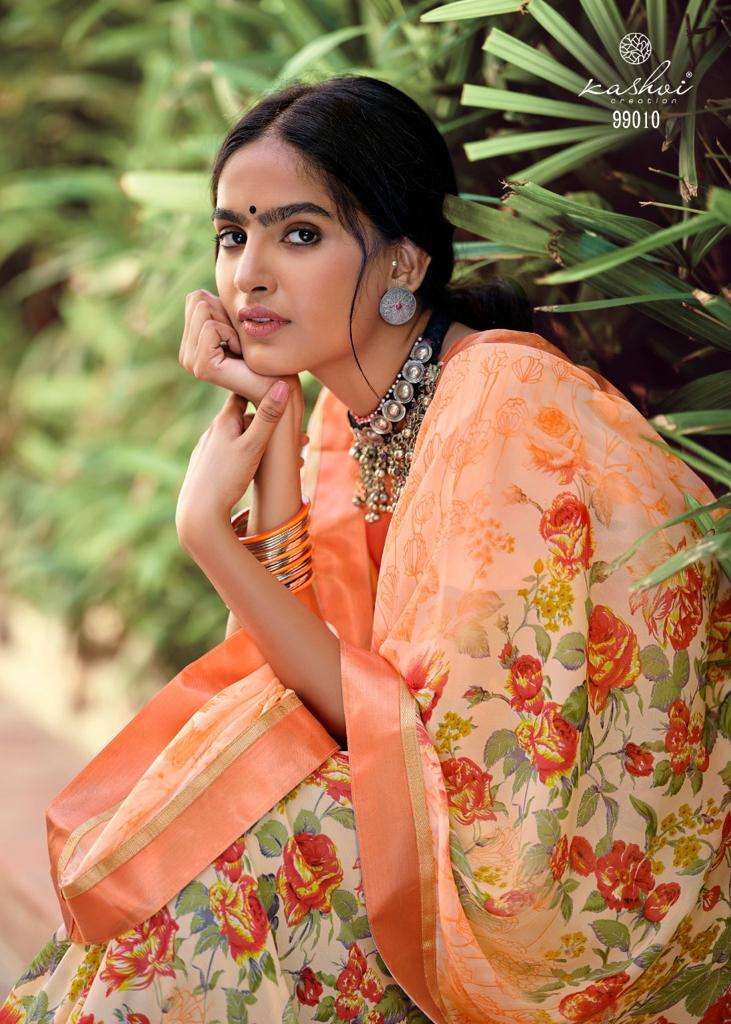 Kashvi Creation Phulwari Weightless With Fancy Border Printed Designer Sarees