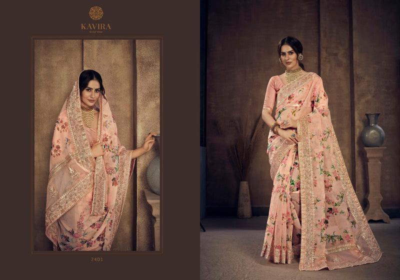 Kavira Launch By Vaarija Fancy Digital Printed Comfortable Wear Excluisve Designer Casual Wear Sarees