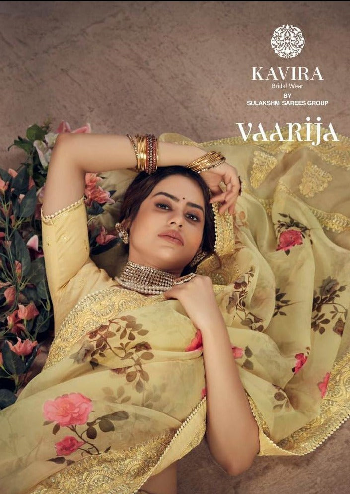 Kavira Launch By Vaarija Fancy Digital Printed Comfortable Wear Excluisve Designer Casual Wear Sarees