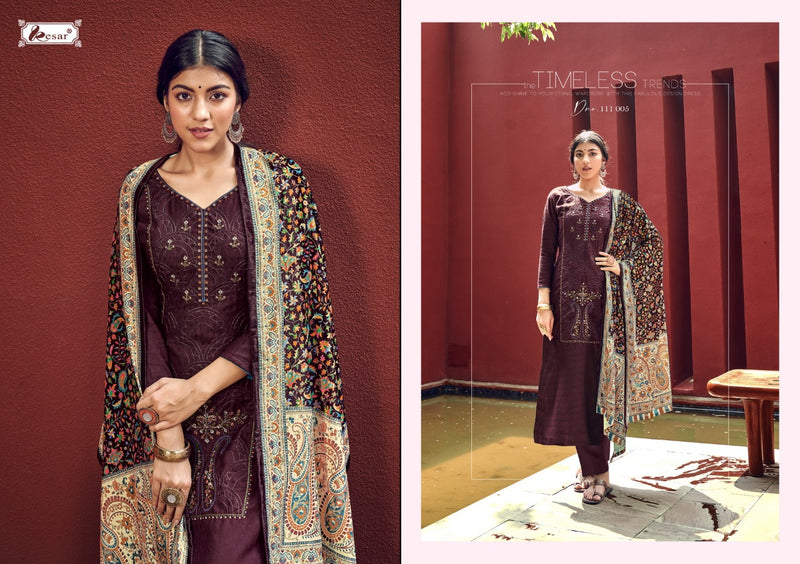 Kesar Isra Viscose Pashmina With Kashmiri Embroidery Work