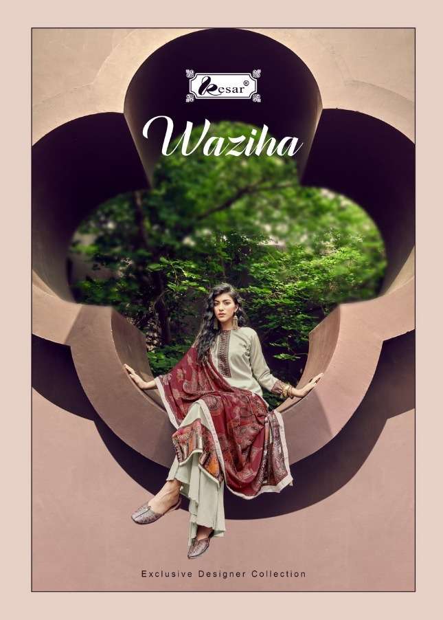 Kesar Waziha Viscose Pashmina Digital Print Suit