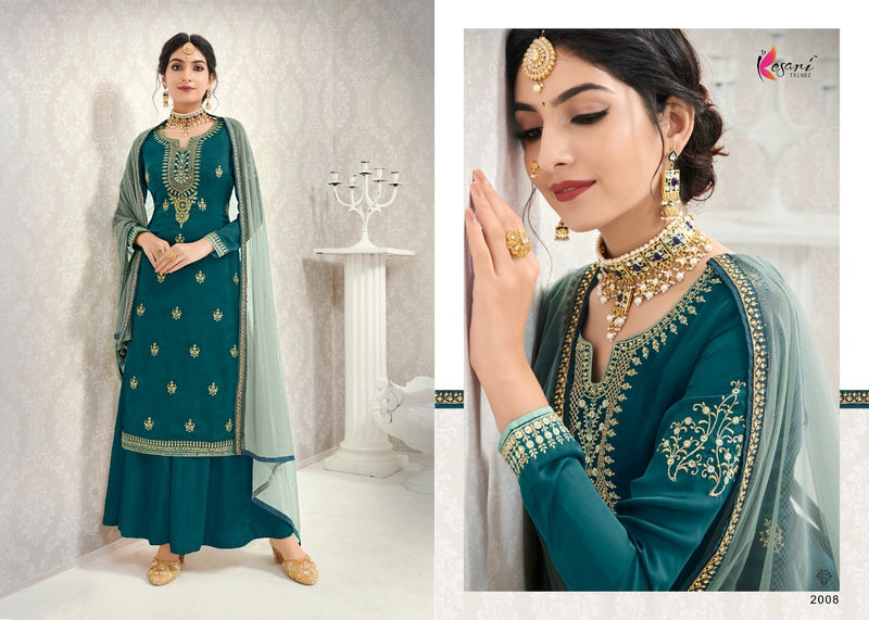 Kesari Trendz Morpankh Vol 1 Satin Georgette Self Embroidery Diamond Work Salwar Suit