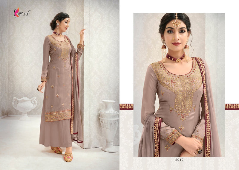 Kesari Trendz Morpankh Vol 1 Satin Georgette Self Embroidery Diamond Work Salwar Suit