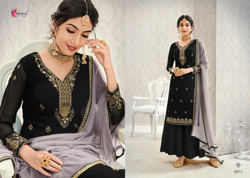 Kesari Trendz Morpankh Vol 1 Satin Georgette Self Embroidery Diamond Work Salwar Suit