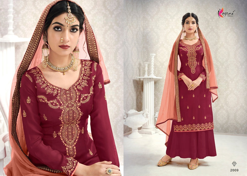 Kesari Trendz Morpankh Vol 1 Satin Georgette Self Embroidery Diamond Work Salwar Suit