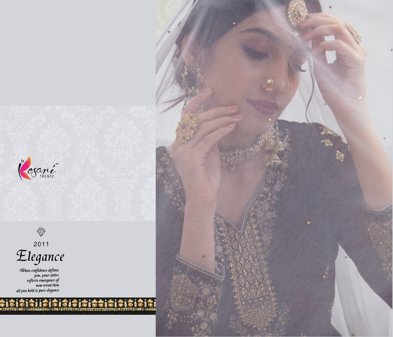 Kesari Trendz Morpankh Vol 1 Satin Georgette Self Embroidery Diamond Work Salwar Suit