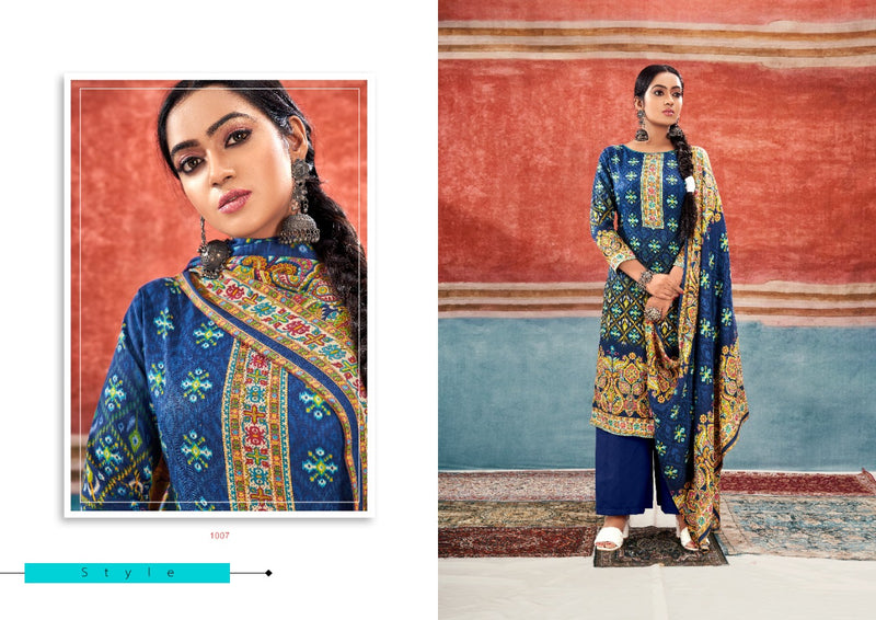 Kesariya Maahi Pashmina Jacquard Print Exclusive Winter Wear Salwar Kameez